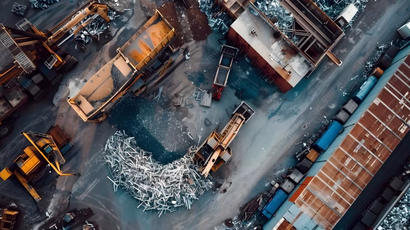 Metal recycling facility in Asia